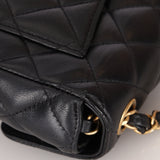Chanel Mini Square Flap Black Lambskin AGHW