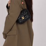 Chanel Mini Square Flap Black Lambskin AGHW