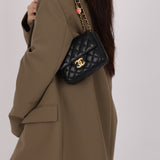 Chanel Mini Square Flap Black Lambskin AGHW