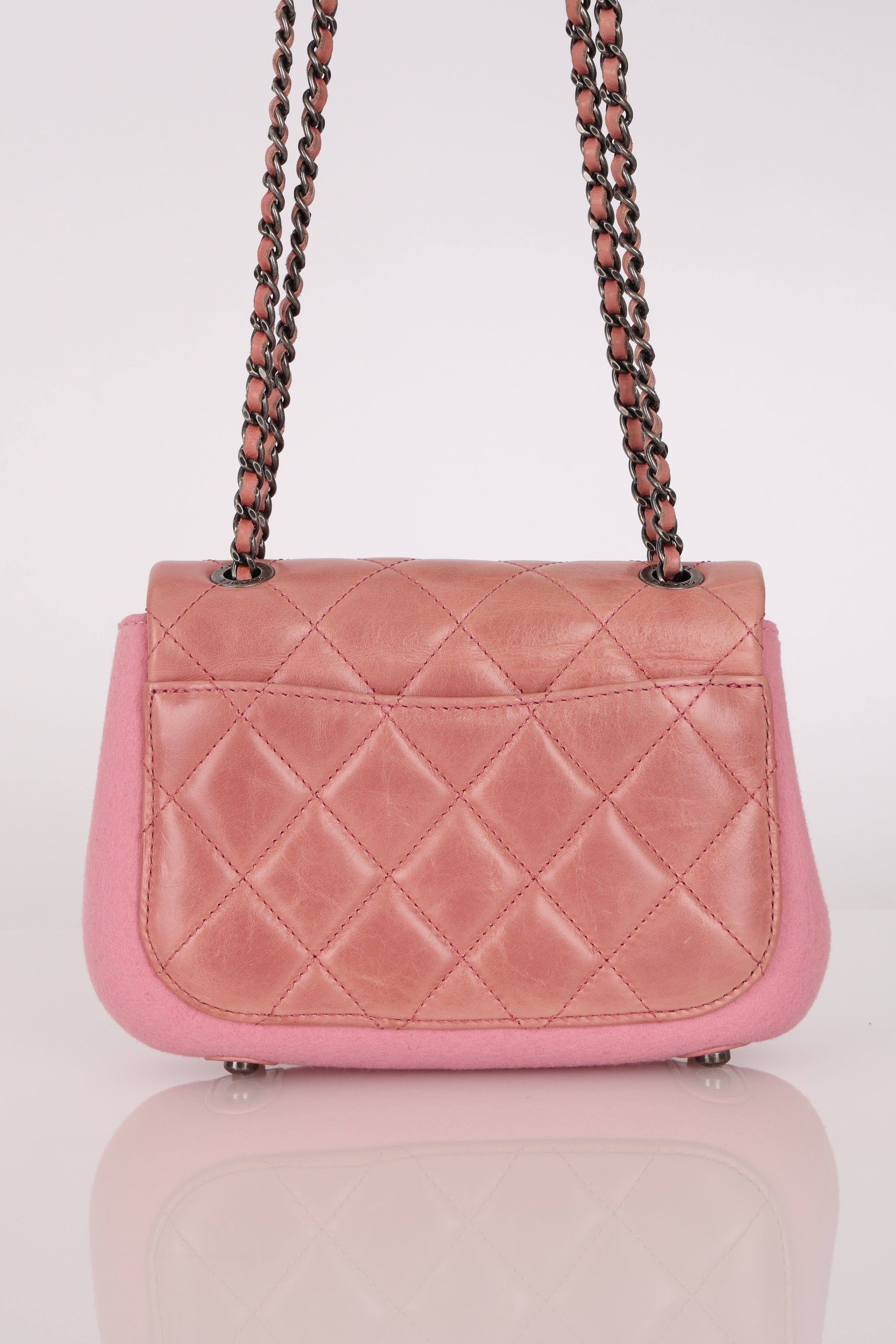Chanel Paris Salzburg Mini Flap Pink Calfskin and Felt RHW