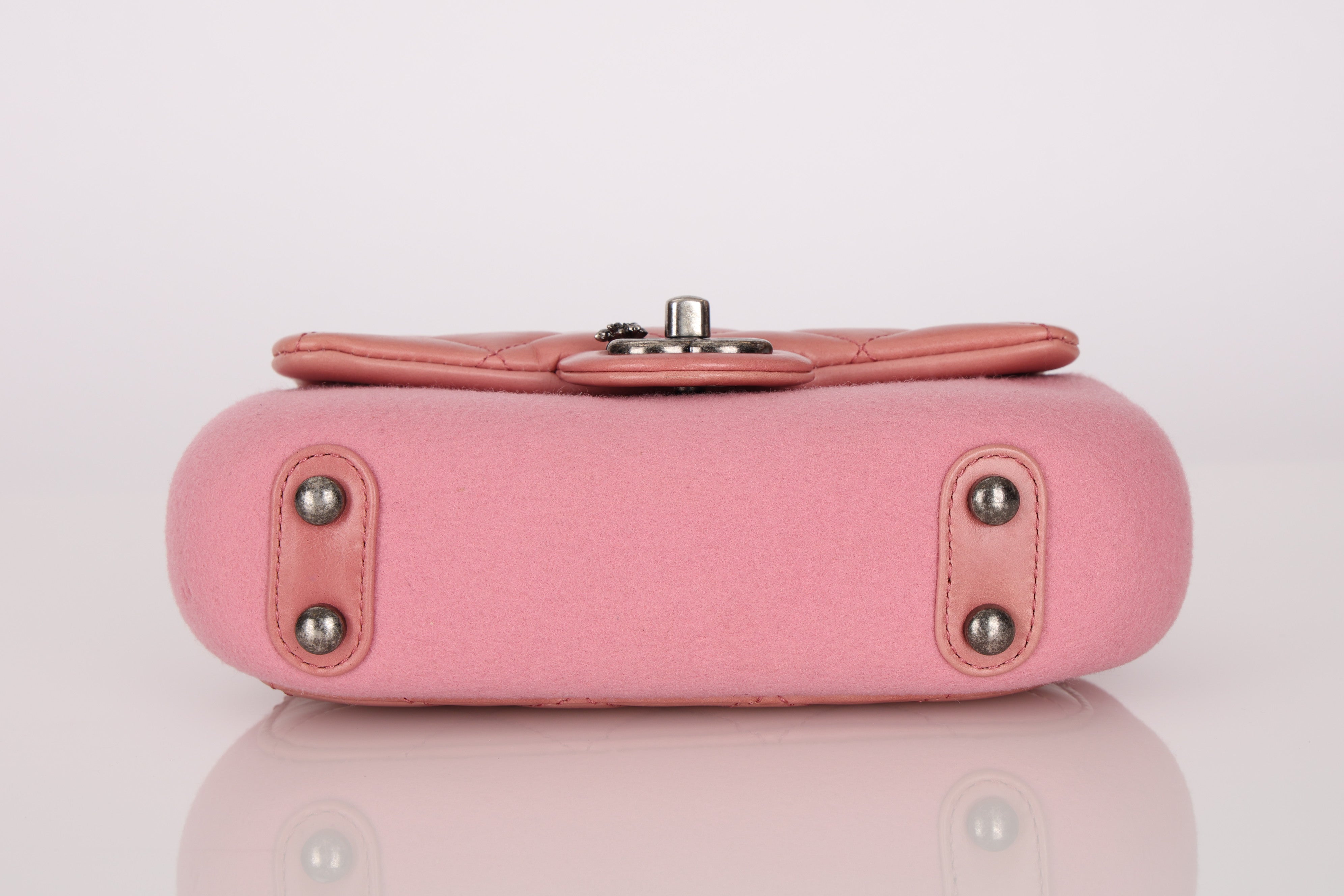 Chanel Paris Salzburg Mini Flap Pink Calfskin and Felt RHW