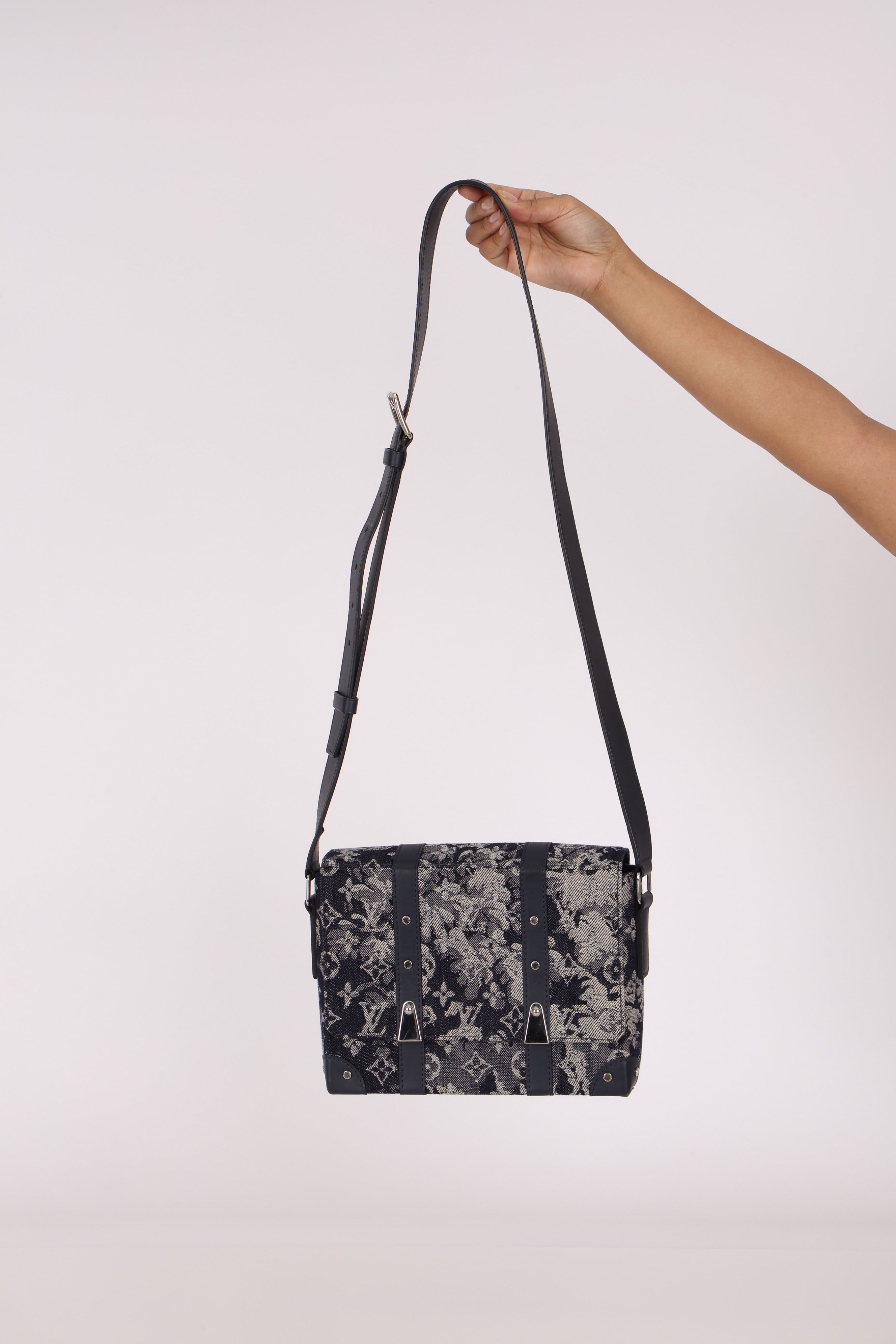 Louis Vuitton Monogram Denim Tapestry Trunk Messenger