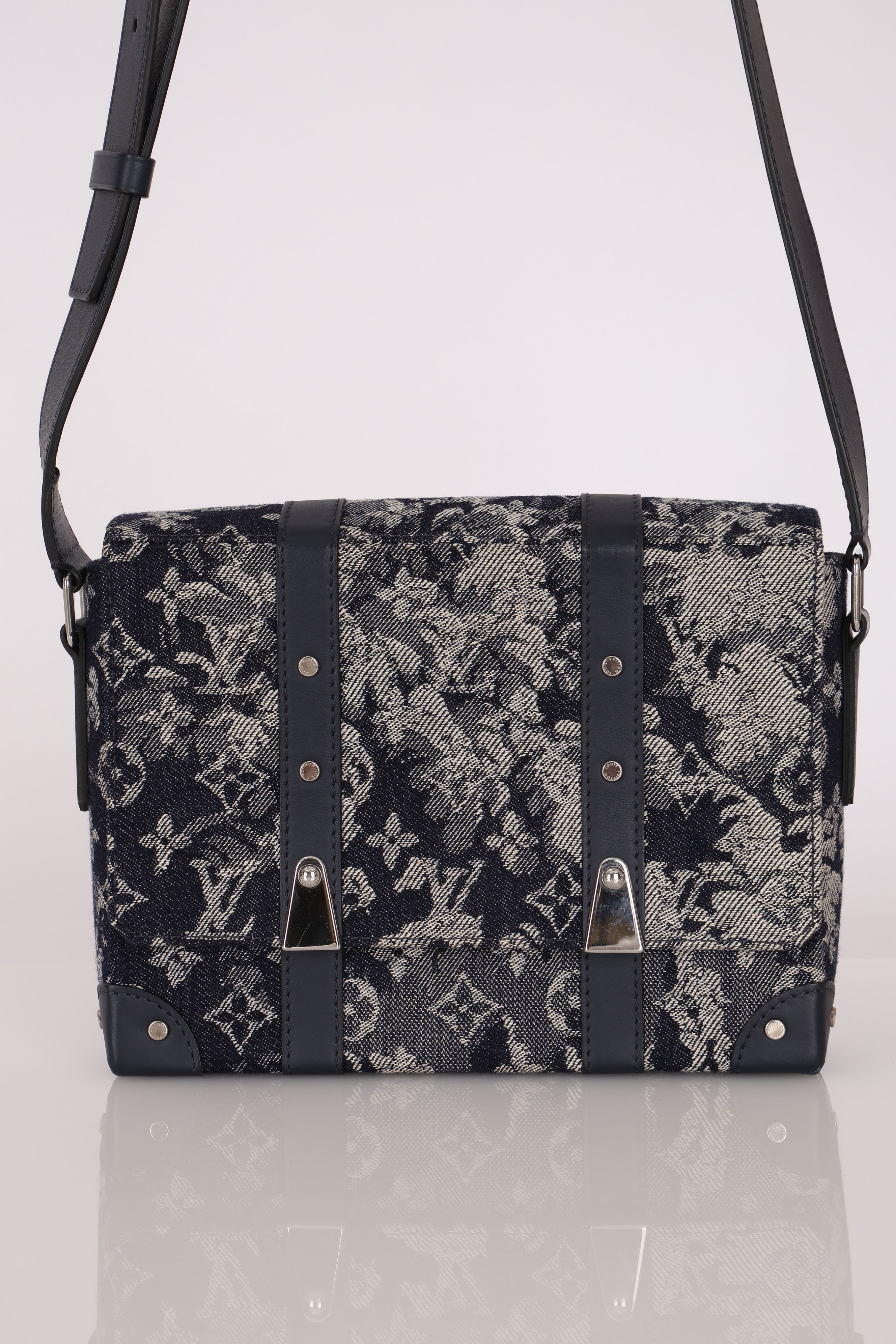 Louis Vuitton Monogram Denim Tapestry Trunk Messenger
