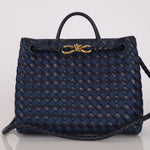 Bottega Veneta Medium Denim Intrecciato Andiamo Bag