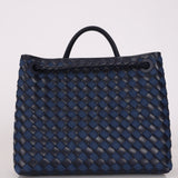 Bottega Veneta Medium Denim Intrecciato Andiamo Bag