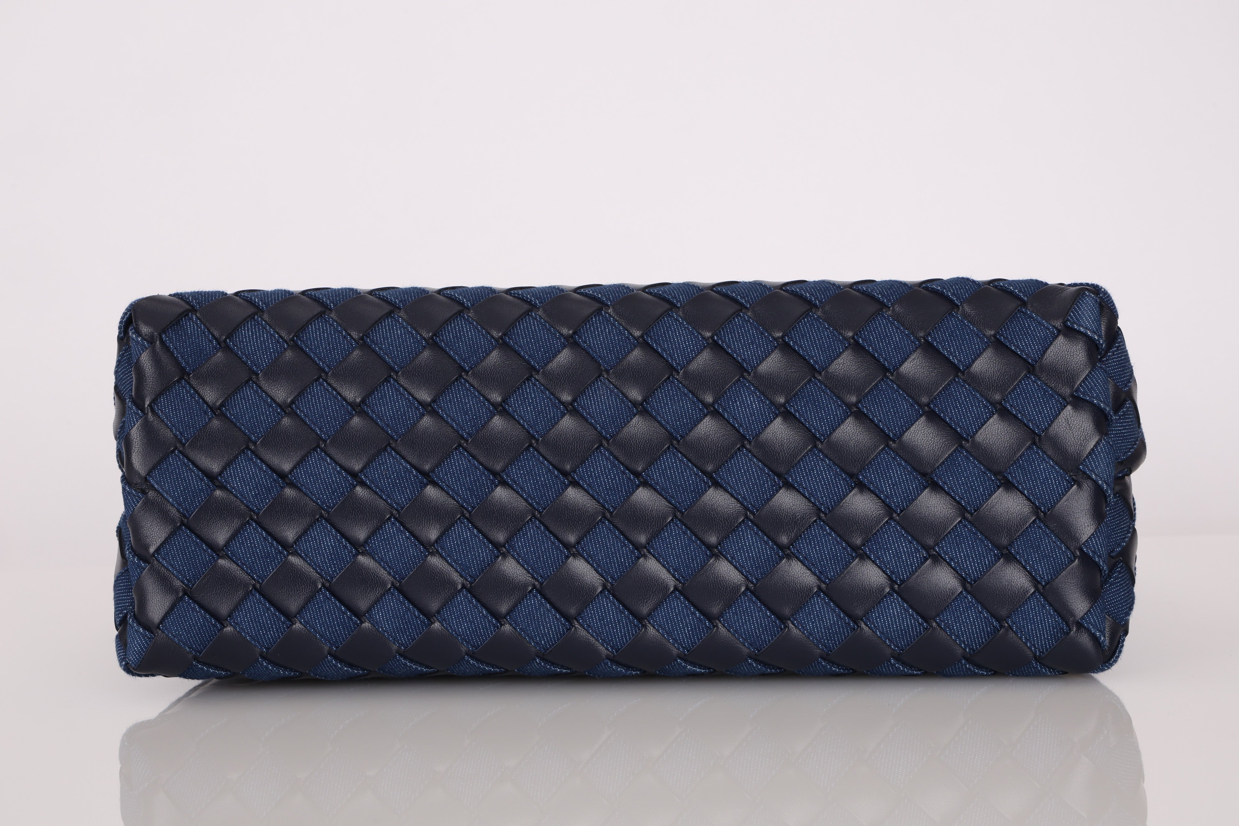 Bottega Veneta Medium Denim Intrecciato Andiamo Bag