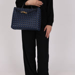 Bottega Veneta Medium Denim Intrecciato Andiamo Bag