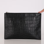 Saint Laurent Croc Embossed Pouch
