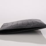 Saint Laurent Croc Embossed Pouch