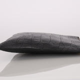 Saint Laurent Croc Embossed Pouch
