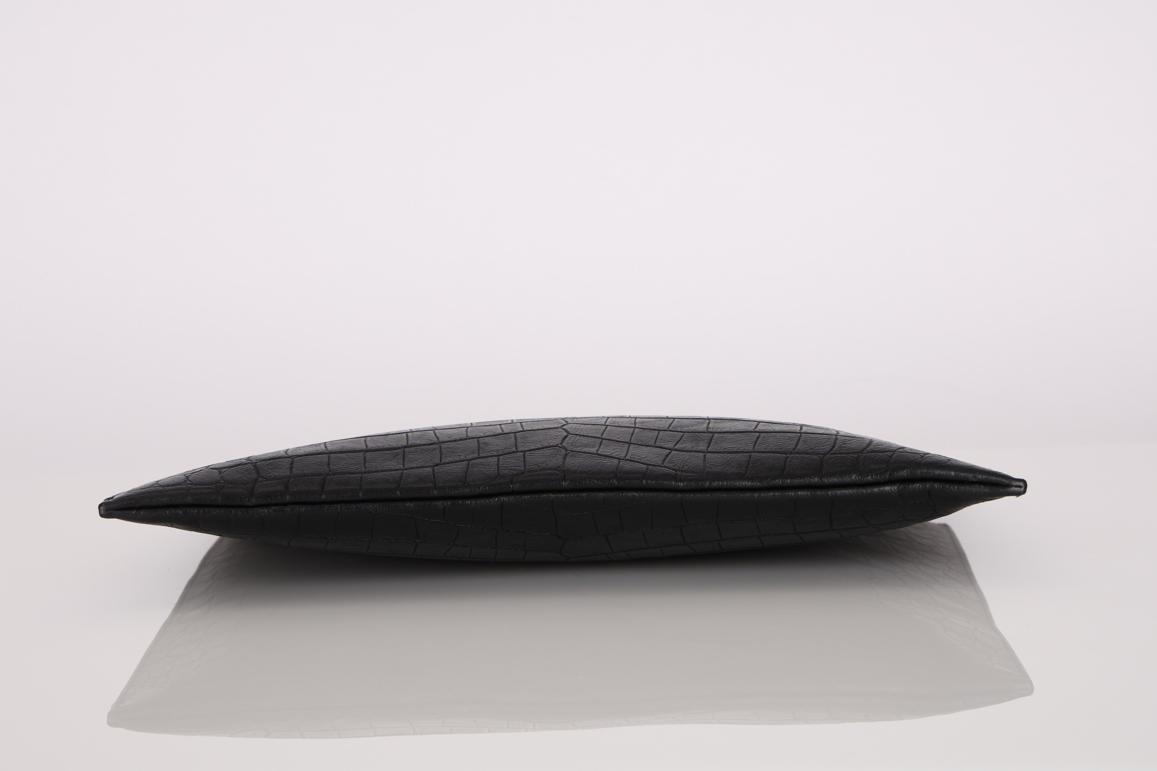 Saint Laurent Croc Embossed Pouch