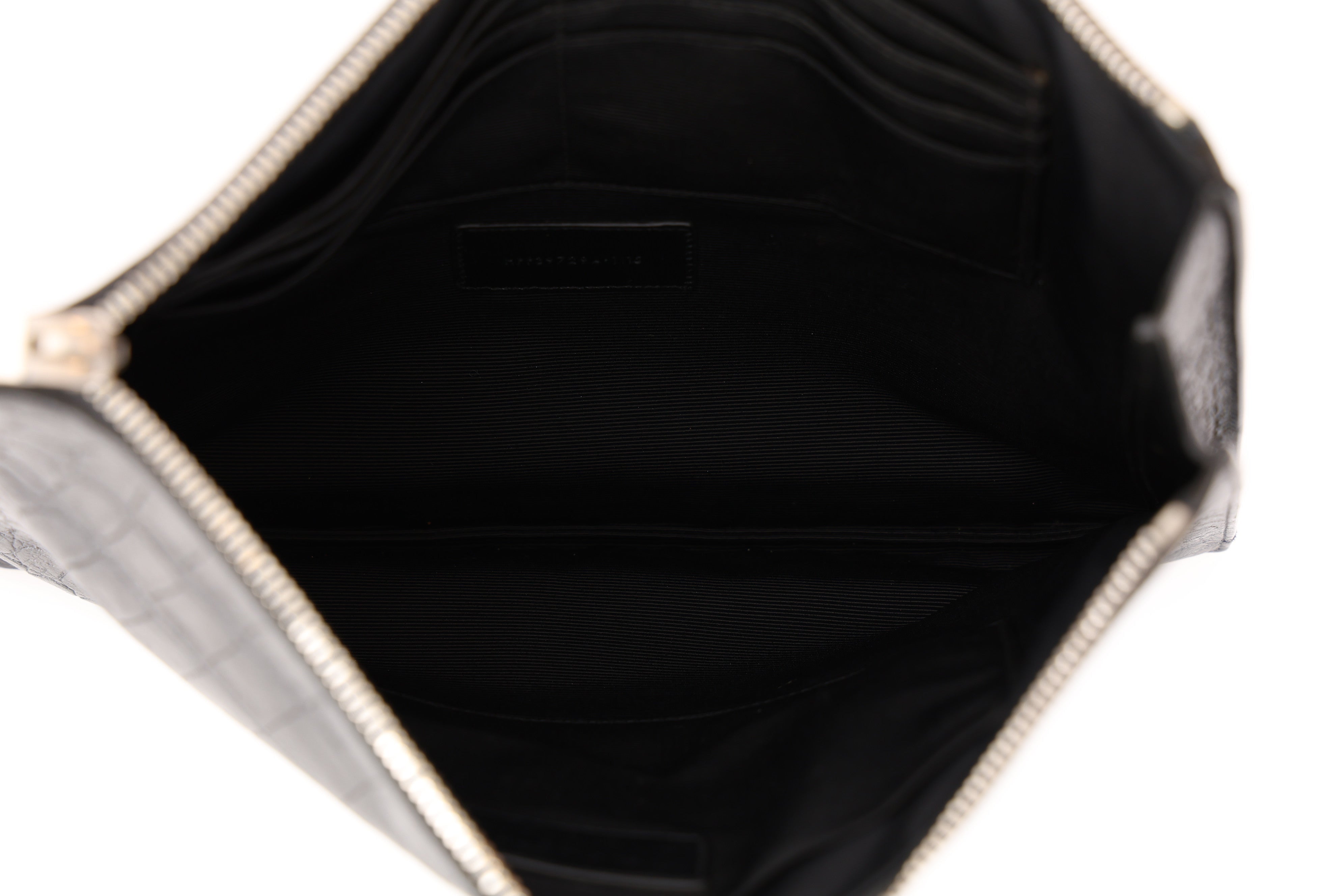 Saint Laurent Croc Embossed Pouch