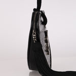 Yves Saint Laurent Heart Patent Croc Embossed Clutch