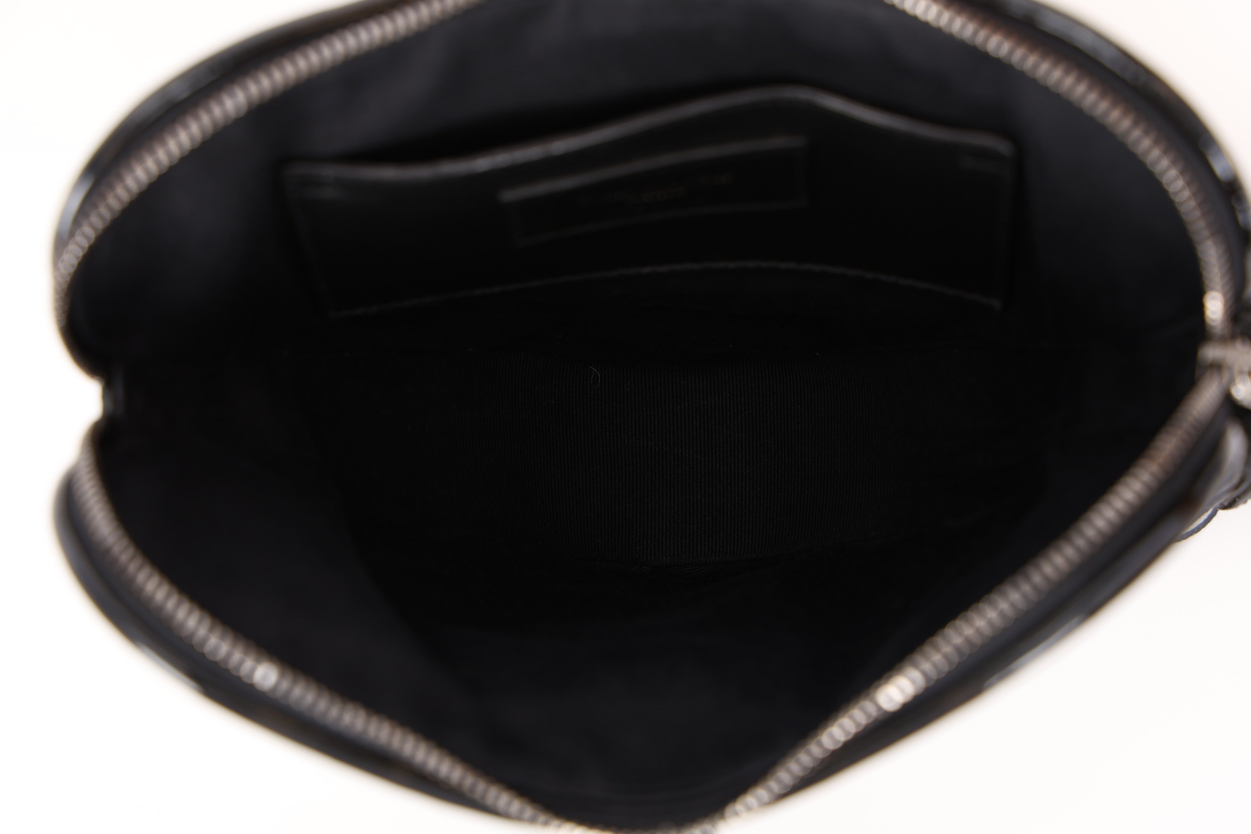 Yves Saint Laurent Heart Patent Croc Embossed Clutch
