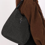 Limited Edition Saint Laurent Medium Le 5 À 7 Studded Canvas Hobo