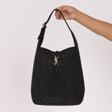 Yves Saint Laurent Medium Le 5 À 7 Studded Canvas Hobo