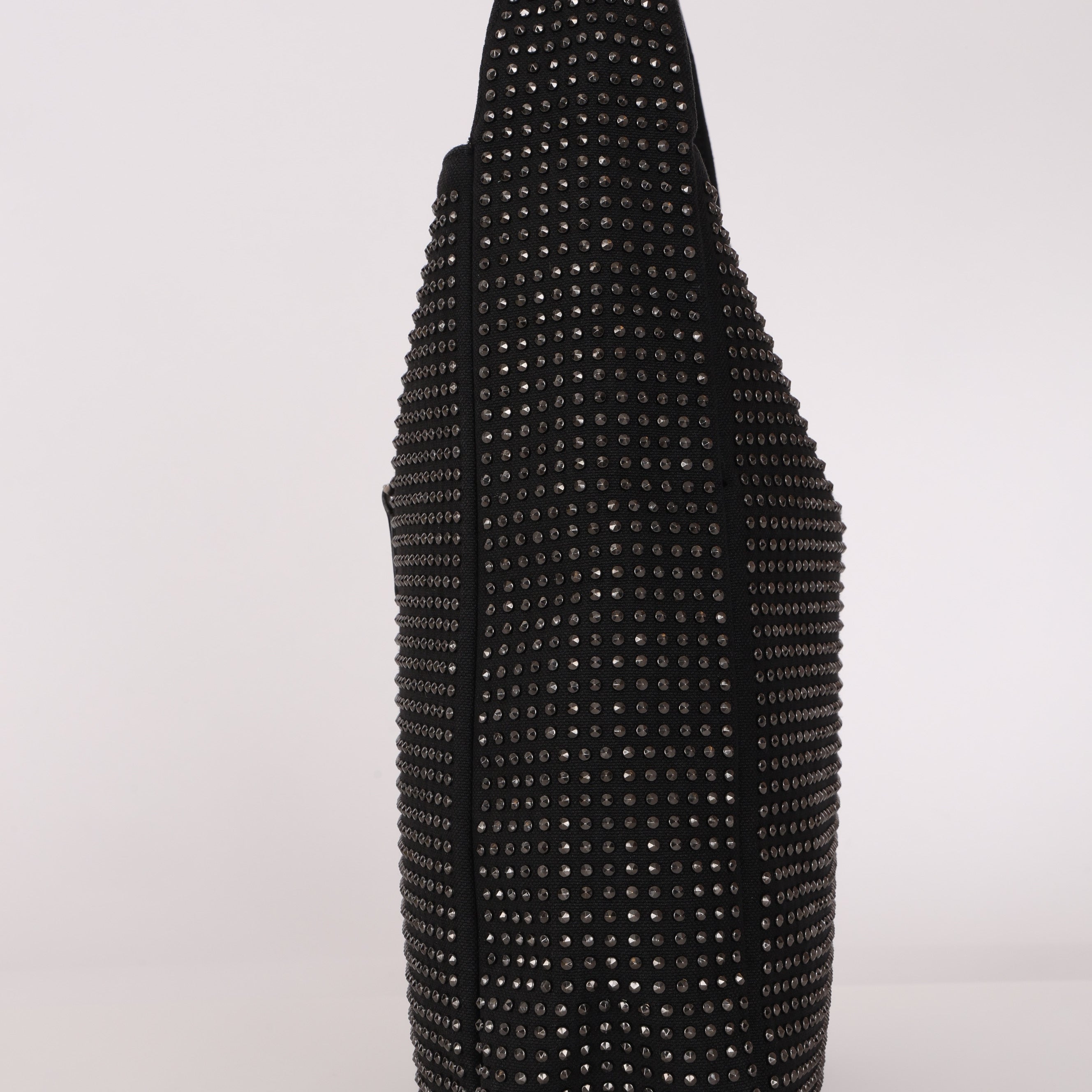Yves Saint Laurent Medium Le 5 À 7 Studded Canvas Hobo