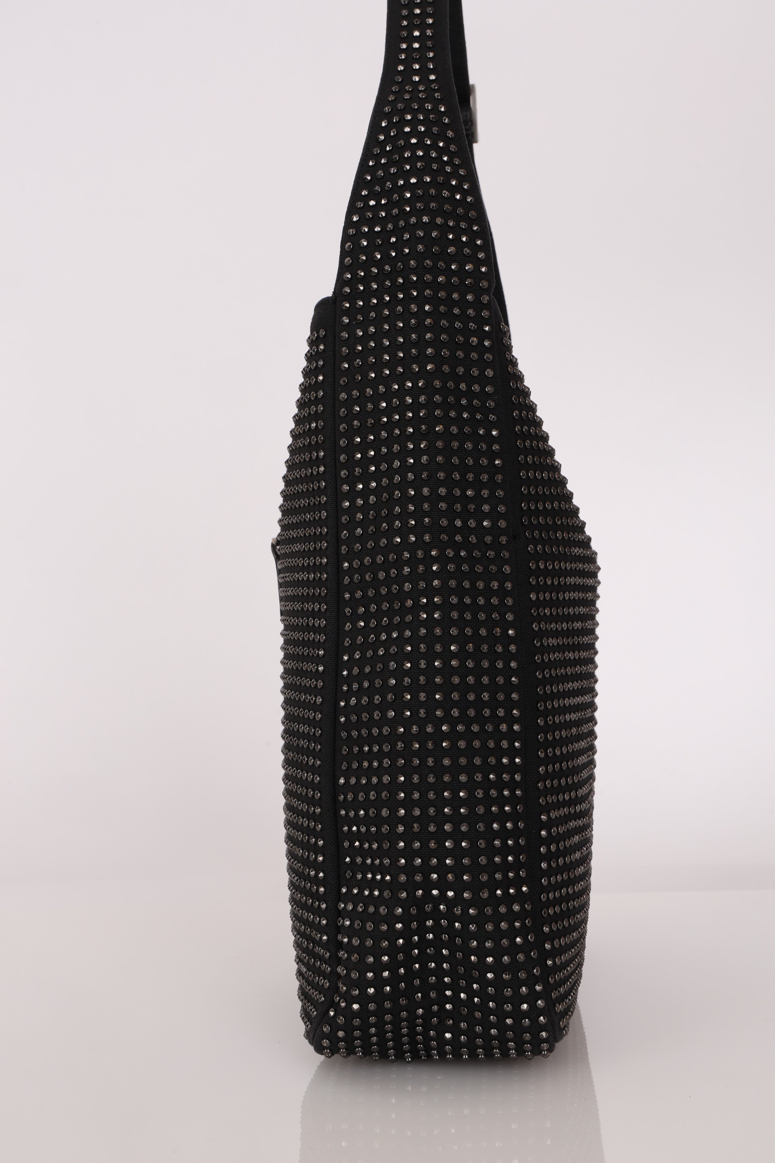 Yves Saint Laurent Medium Le 5 À 7 Studded Canvas Hobo