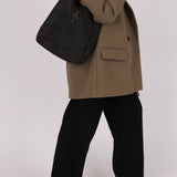 Yves Saint Laurent Medium Le 5 À 7 Studded Canvas Hobo