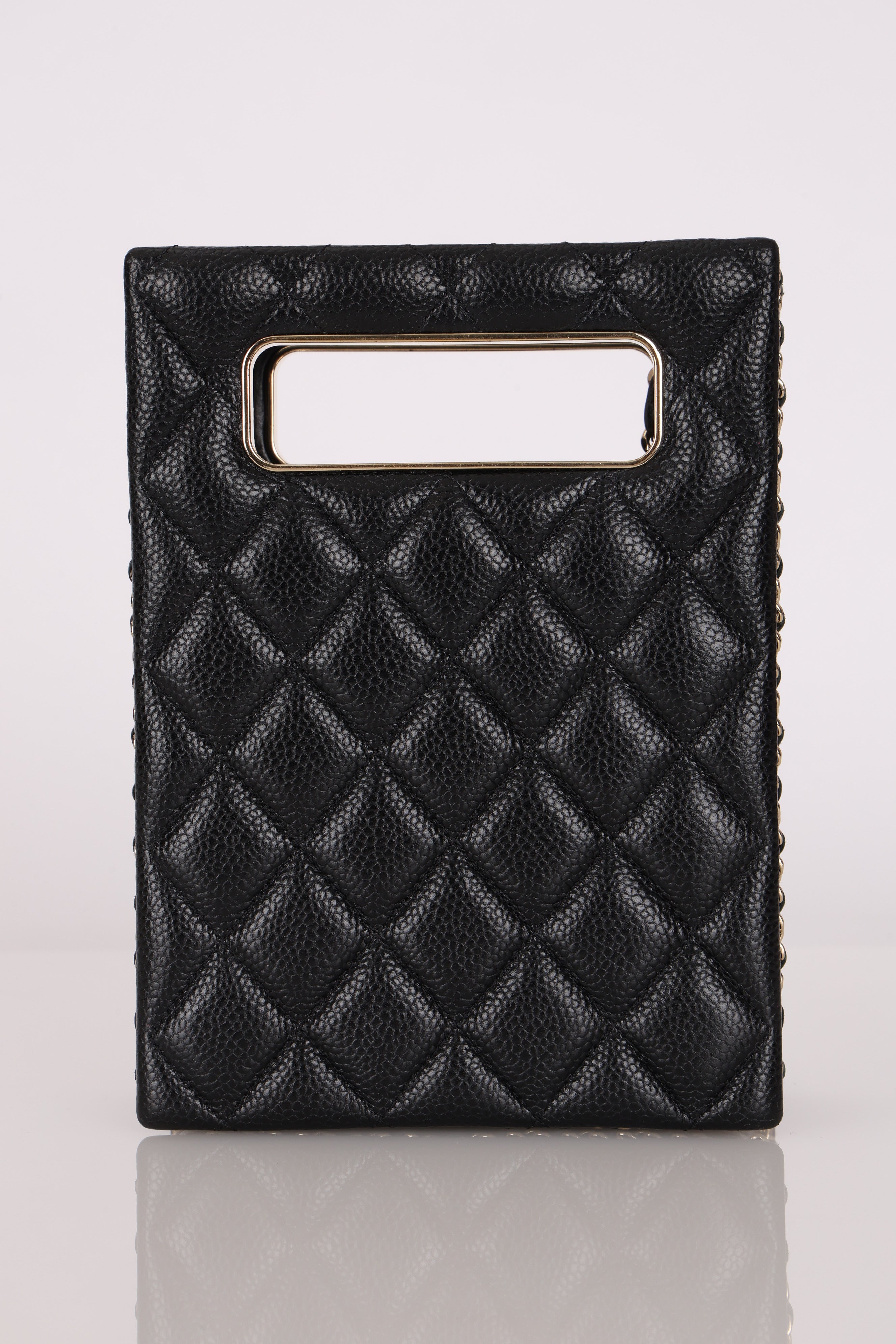 Chanel Evening Box Bag Black Caviar CGHW