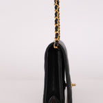 Chanel Camellia Clutch With Chain Black Caviar AGHW