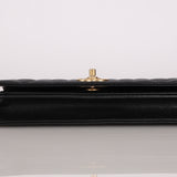 Chanel Camellia Clutch With Chain Black Caviar AGHW