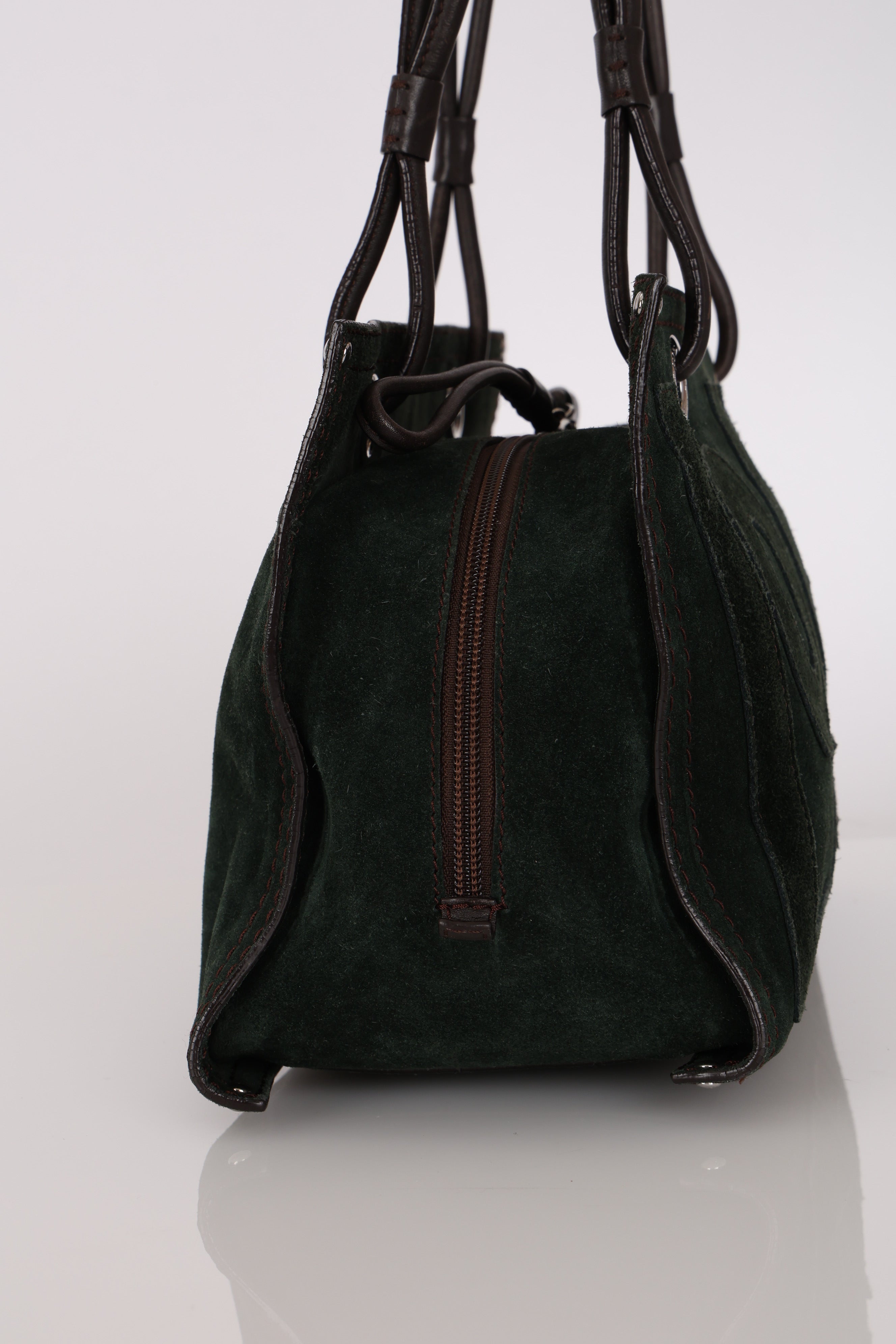 Loewe Anagram Suede Tote
