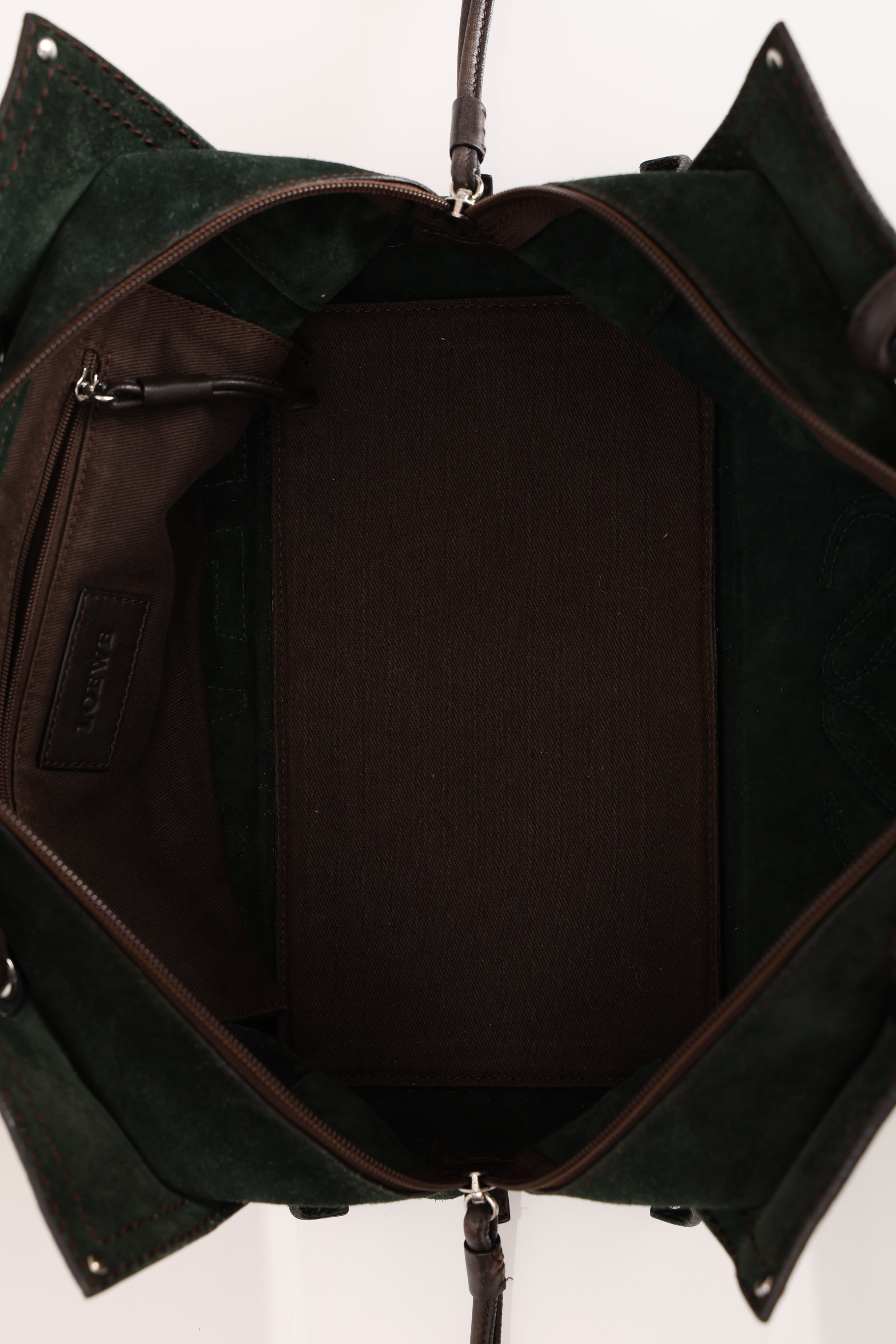Loewe Anagram Suede Tote