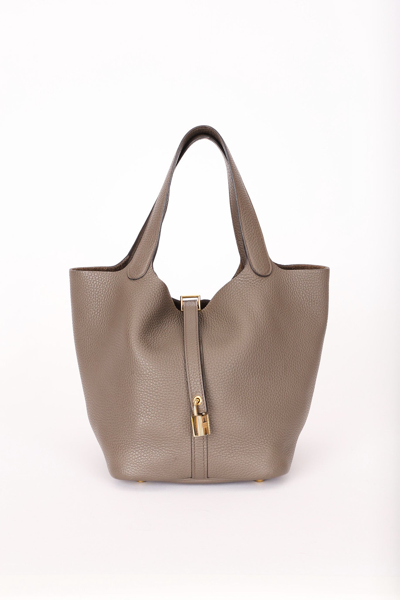 Hermès Picotin 22 Gris Meyer Clemence 2018 GHW