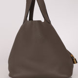 Hermès Picotin 22 Gris Clemence GHW