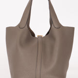 Hermès Picotin 22 Gris Meyer Clemence 2018 GHW