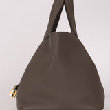 Hermès Picotin 22 Gris Clemence GHW