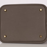 Hermès Picotin 22 Gris Clemence GHW