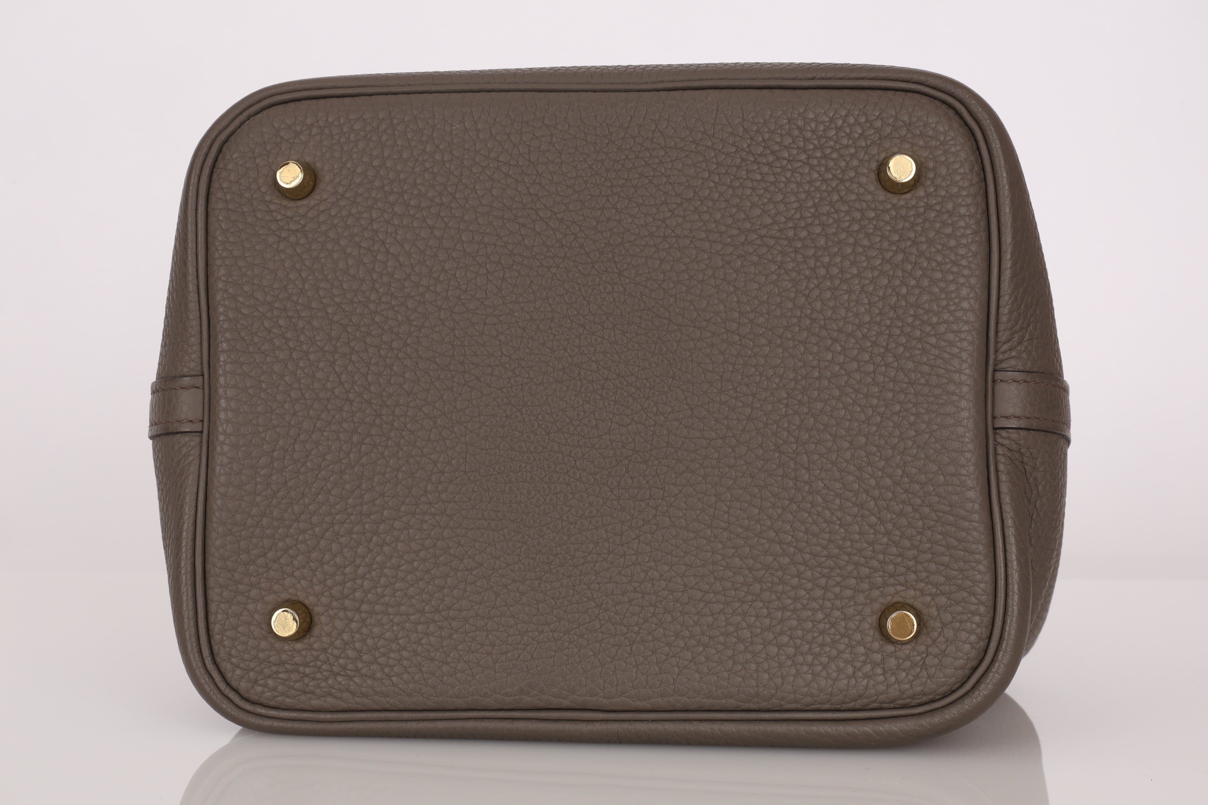 Hermès Picotin 22 Gris Clemence GHW