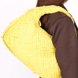 Limited Edition Bottega Veneta Small Intrecciato Sashiko Hobo Yellow 2016