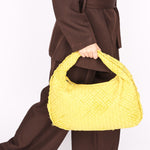 Limited Edition Bottega Veneta Small Intrecciato Sashiko Hobo Yellow 2016
