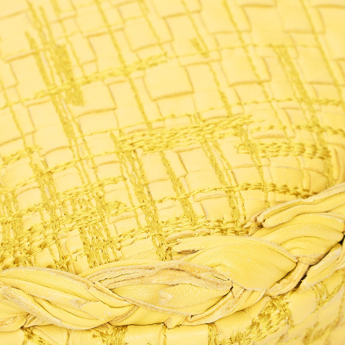 Limited Edition Bottega Veneta Small Intrecciato Sashiko Hobo Yellow 2016