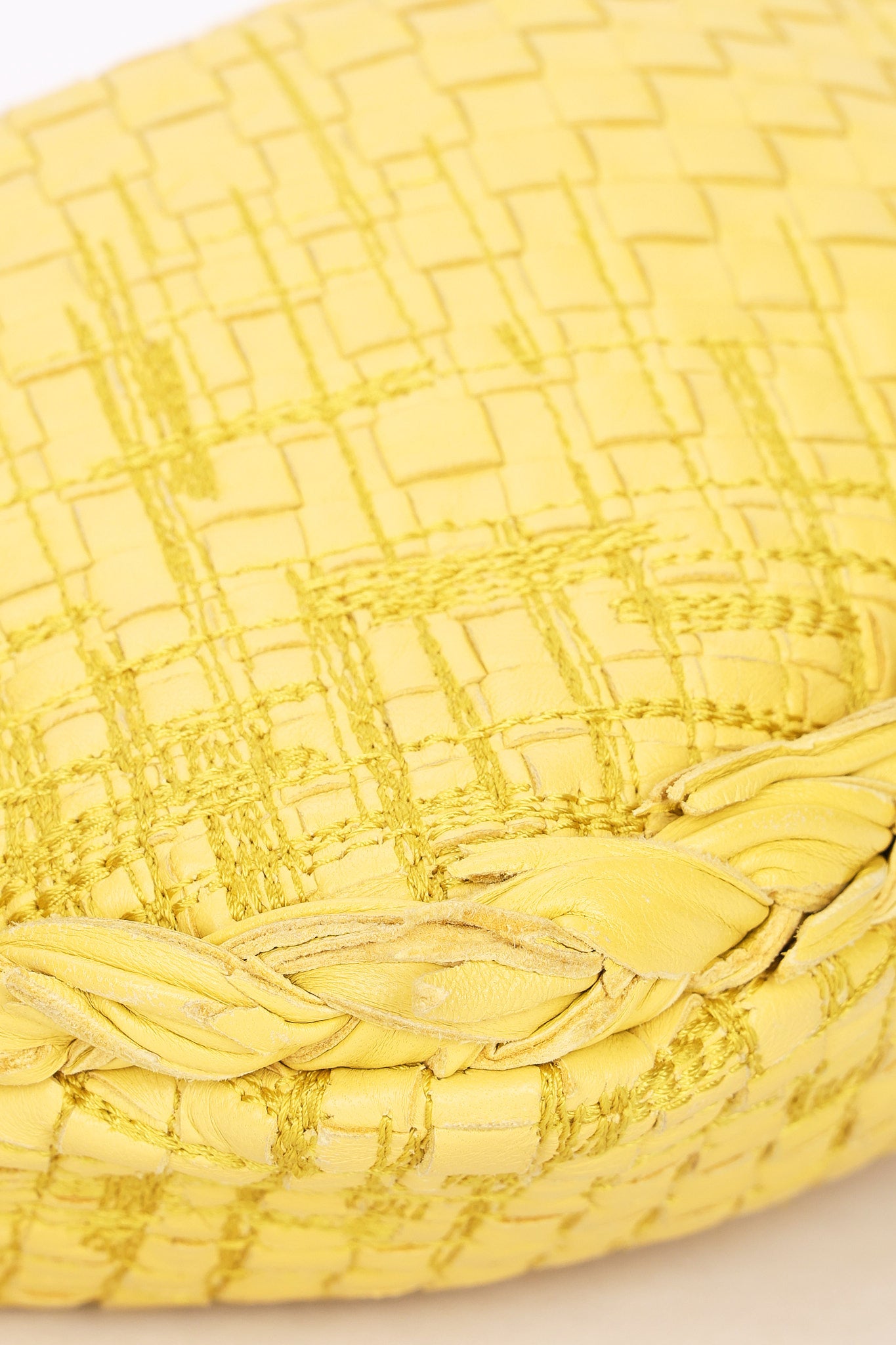 Limited Edition Bottega Veneta Small Intrecciato Sashiko Hobo Yellow 2016