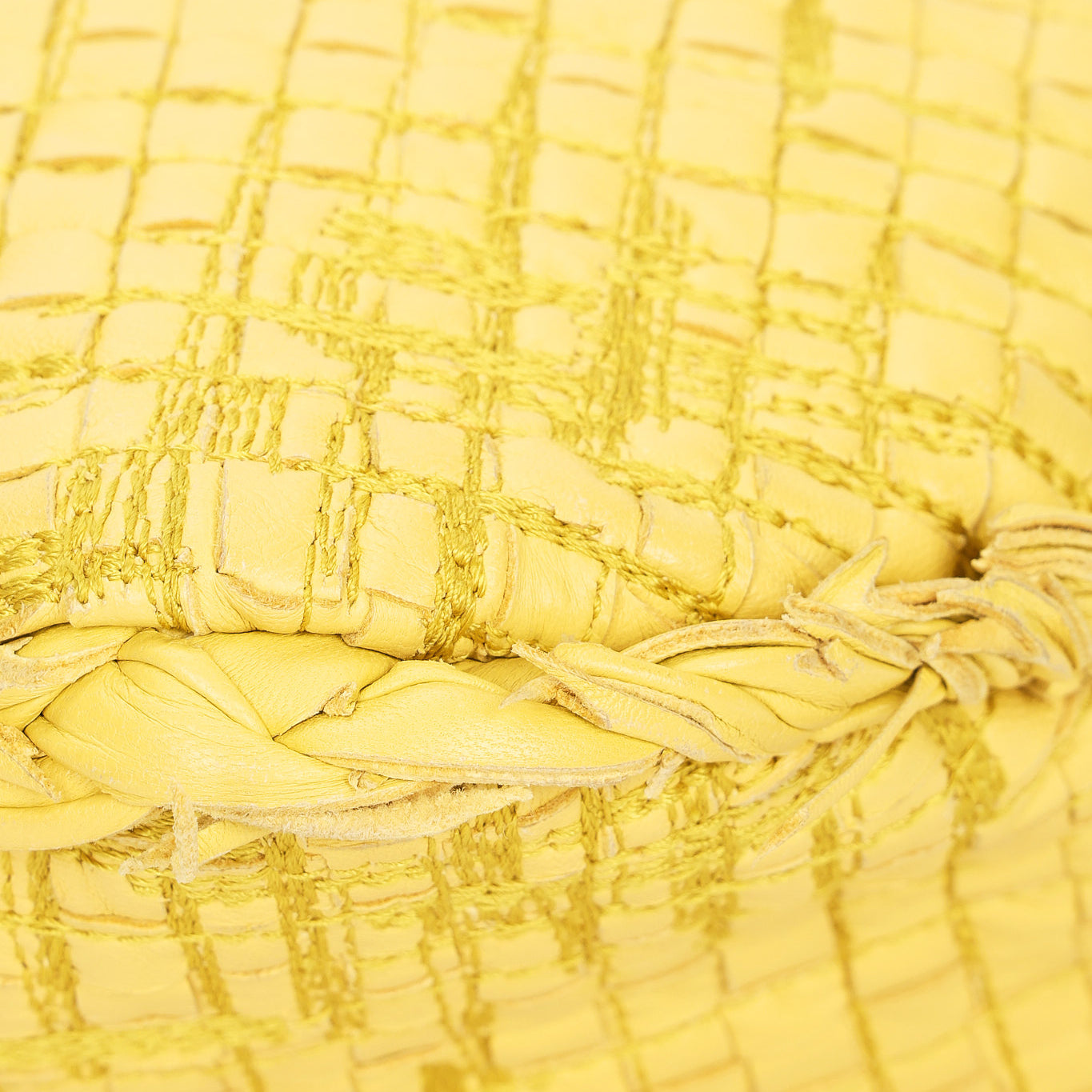 Limited Edition Bottega Veneta Small Intrecciato Sashiko Hobo Yellow 2016