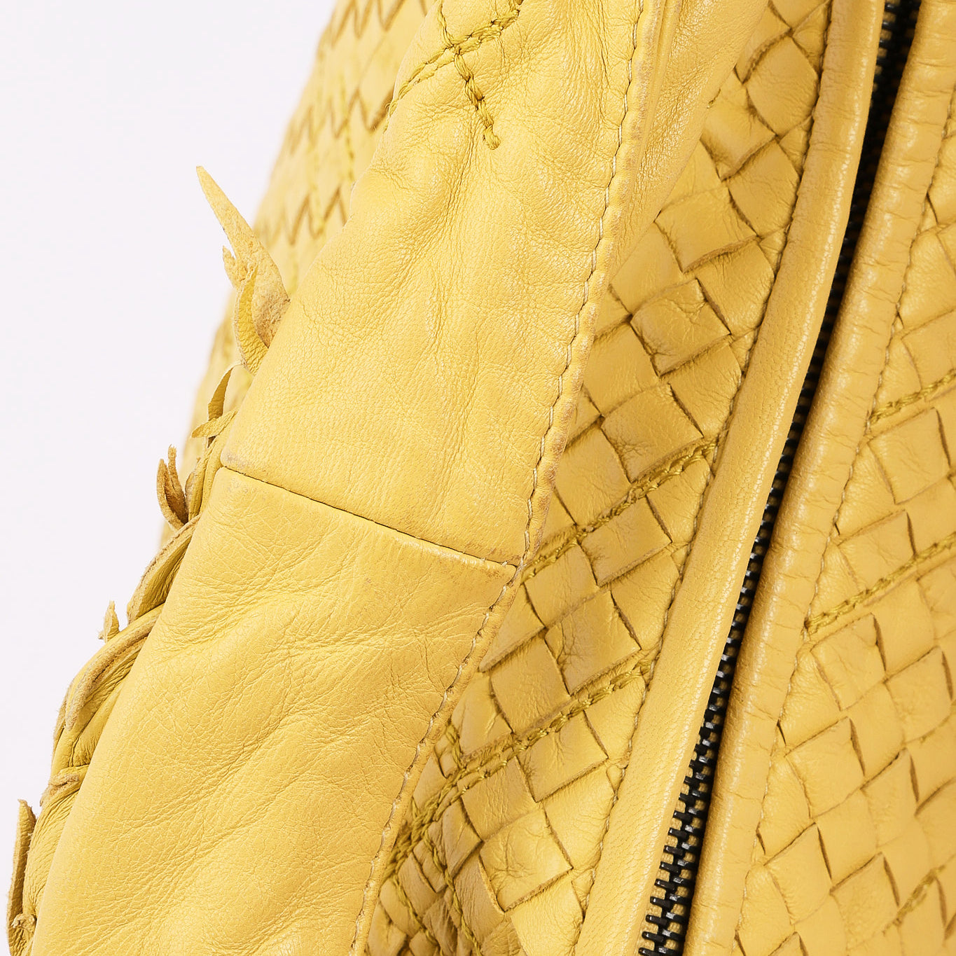 Limited Edition Bottega Veneta Small Intrecciato Sashiko Hobo Yellow 2016