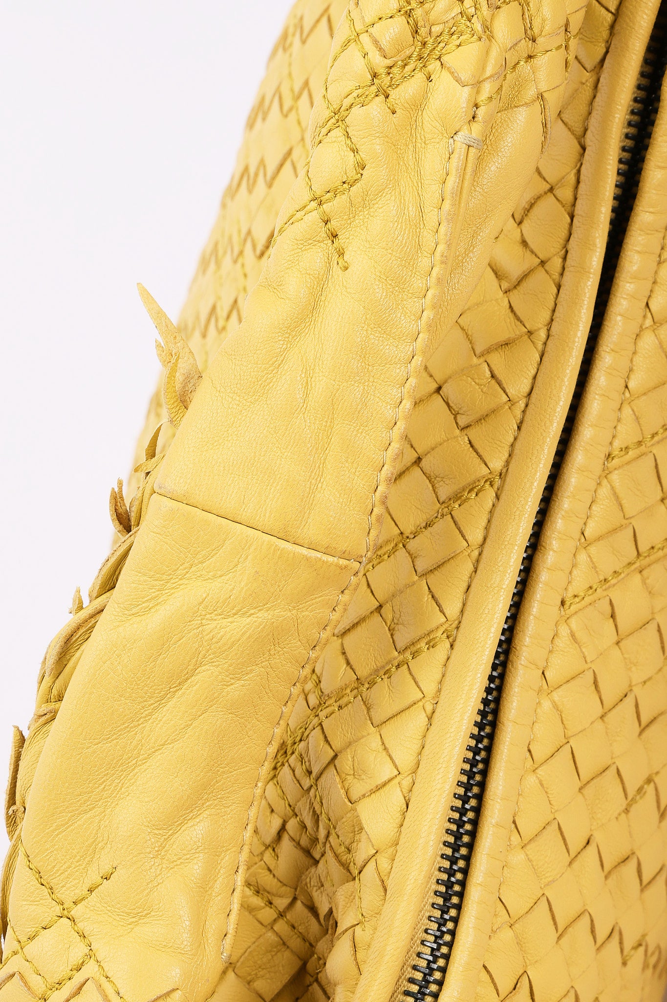 Limited Edition Bottega Veneta Small Intrecciato Sashiko Hobo Yellow 2016