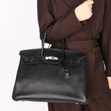 Hermès Birkin 35 Noir Clemence 2004 PHW