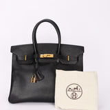 Hermès Birkin 35 Noir Vache Ardennes 1998 GHW