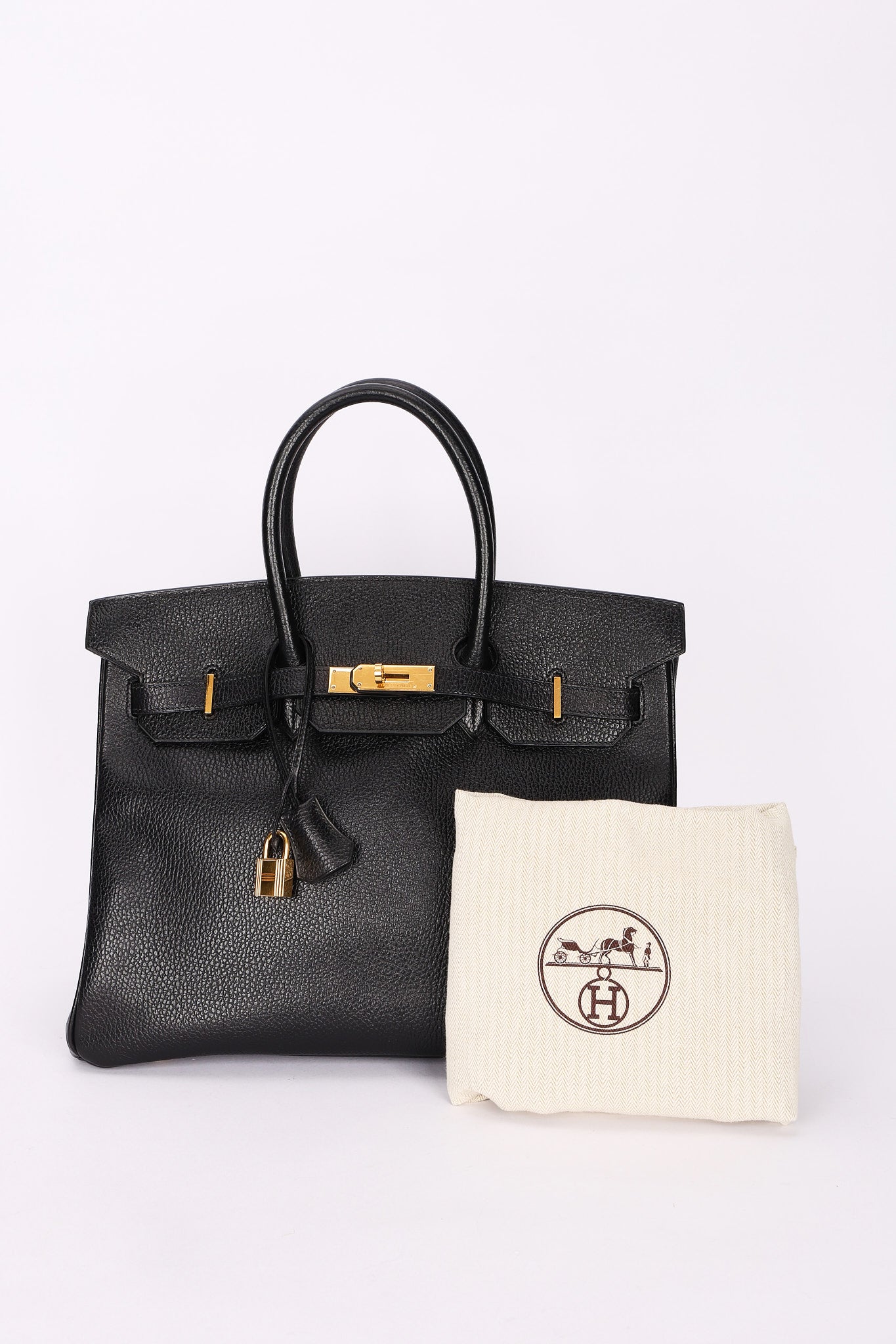 Hermès Birkin 35 Noir Vache Ardennes 1998 GHW