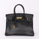 Hermès Birkin 35 Noir Vache Ardennes 1998 GHW