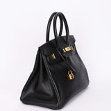 Hermès Birkin 35 Noir Vache Ardennes 1998 GHW