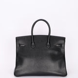 Hermès Birkin 35 Noir Vache Ardennes 1998 GHW