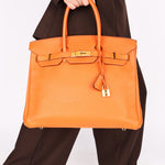 Hermès Birkin 35 Orange Togo GHW 2012