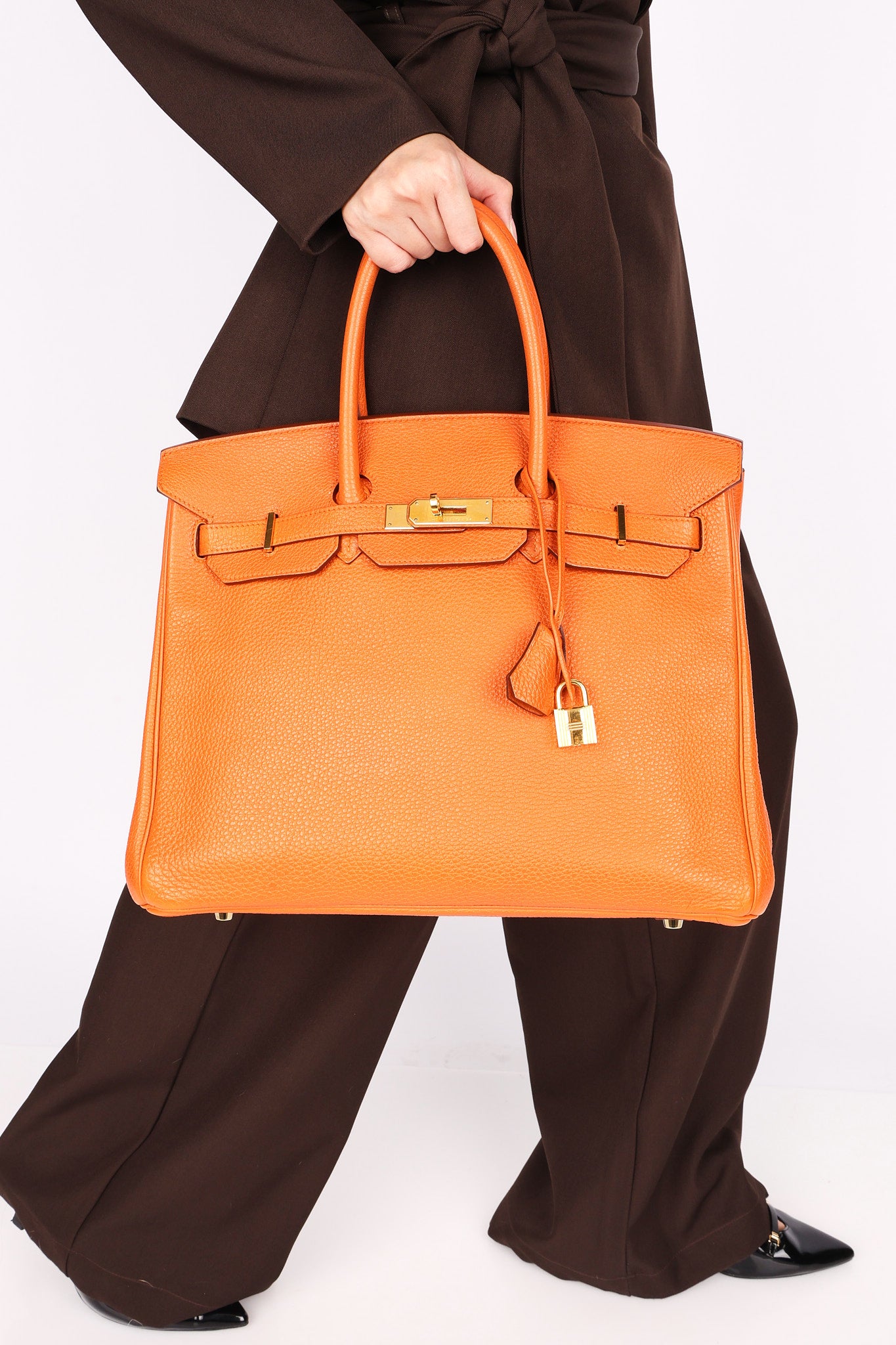 Hermès Birkin 35 Orange Togo GHW 2012