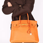 Hermès Birkin 35 Orange Togo GHW 2012